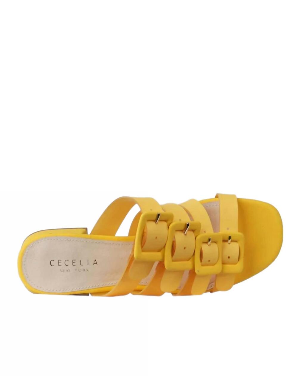 NEW CECELIA NEW YORK lexington slide sandal in yellow